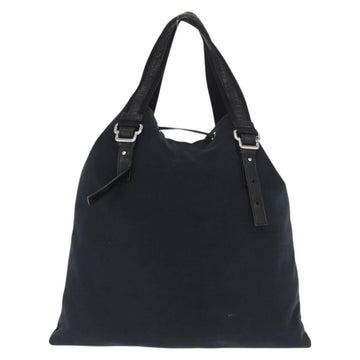 SAINT LAURENT Tote Bag Canvas Black Silver Auth 170428 - 0