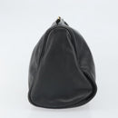 LOEWE Anagram Pouch Leather Black Gold Auth 170433-3