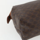 CELINE Macadam Canvas Pouch PVC Leather Brown Gold Auth 170434-16