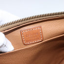 CELINE Macadam Canvas Pouch PVC Leather Brown Gold Auth 170434-9