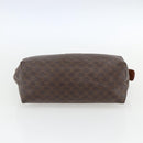 CELINE Macadam Canvas Pouch PVC Leather Brown Gold Auth 170434-6