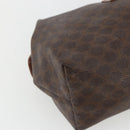 CELINE Macadam Canvas Pouch PVC Leather Brown Gold Auth 170434-14