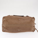 Chloe Hand Bag Leather Beige Silver Auth 170443-10