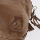 Chloe Hand Bag Leather Beige Silver Auth 170443-14