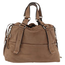 Chloe Hand Bag Leather Beige Silver Auth 170443-3