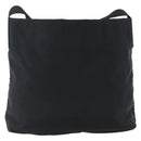 PRADA Shoulder Bag Nylon Black Silver Auth 170446-2