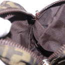 FENDI Zucca Canvas Schoudertas Zwart Bruin Auth 170451-12