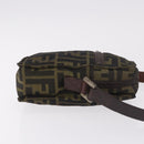FENDI Zucca Canvas Schoudertas Zwart Bruin Auth 170451-3