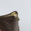 CELINE Macadam Canvas Tote Bag PVC Leather Brown Gold Auth 170454-17