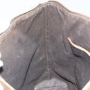 CELINE Macadam Canvas Tote Bag PVC Leather Brown Gold Auth 170454-20