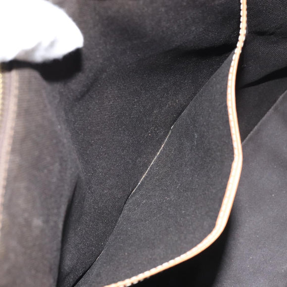 CELINE Macadam Canvas Tote Bag PVC Leather Brown Gold Auth 170454