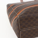 CELINE Macadam Canvas Hand Bag PVC Leather Brown Gold Auth 170455-15