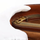 CELINE Macadam Canvas Hand Bag PVC Leather Brown Gold Auth 170455-19