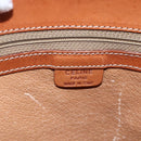 CELINE Macadam Canvas Hand Bag PVC Leather Brown Gold Auth 170455-20