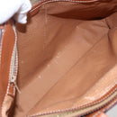 CELINE Macadam Canvas Hand Bag PVC Leather Brown Gold Auth 170455-10
