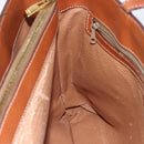 CELINE Macadam Canvas Hand Bag PVC Leather Brown Gold Auth 170455-22