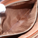 CELINE Macadam Canvas Hand Bag PVC Leather Brown Gold Auth 170455-23