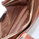 CELINE Macadam Canvas Hand Bag PVC Leather Brown Gold Auth 170455-11