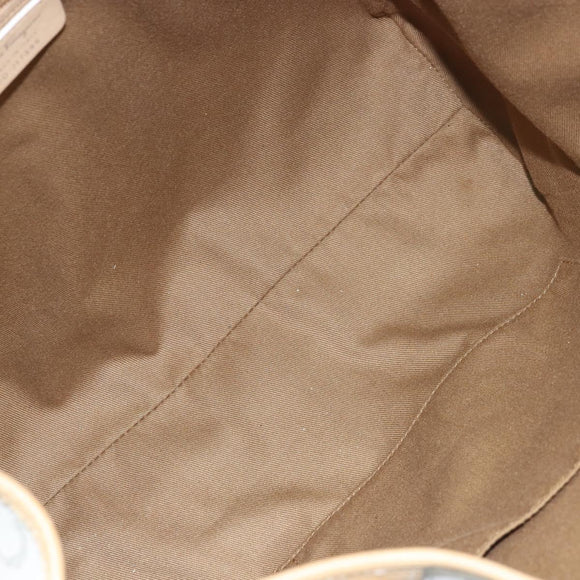 Salvatore Ferragamo Gancini Tote Bag PVC Leather Silver White Auth 170458