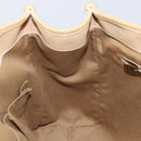 Salvatore Ferragamo Gancini Tote Bag PVC Leather Silver White Auth 170458-18