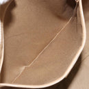 Salvatore Ferragamo Gancini Tote Bag PVC Leather Silver White Auth 170458-20