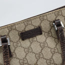 GUCCI GG Supreme Hand Bag PVC Beige Silver 117551 Auth 170459-10