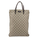 GUCCI GG Supreme Hand Bag PVC Beige Silver 117551 Auth 170459-13