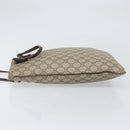 GUCCI GG Supreme Hand Bag PVC Beige Silver 117551 Auth 170459-4