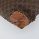 CELINE Macadam Canvas Hand Bag PVC Brown Gold Auth 170460-15