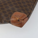 CELINE Macadam Canvas Hand Bag PVC Brown Gold Auth 170460-9