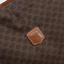 CELINE Macadam Canvas Hand Bag PVC Brown Gold Auth 170460-17