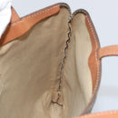 CELINE Macadam Canvas Hand Bag PVC Brown Gold Auth 170460-19