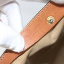 CELINE Macadam Canvas Hand Bag PVC Brown Gold Auth 170460-12