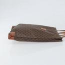 CELINE Macadam Canvas Hand Bag PVC Brown Gold Auth 170460-3