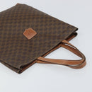 CELINE Macadam Canvas Hand Bag PVC Brown Gold Auth 170460-6