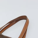 CELINE Macadam Canvas Hand Bag PVC Brown Gold Auth 170460-8