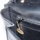 CELINE Clutch Bag Leather Black Gold Auth 170462-19