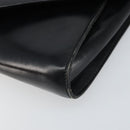 CELINE Clutch Bag Leather Black Gold Auth 170462-7