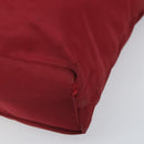 PRADA Tote Bag Nylon Silver Red Auth 170463-9