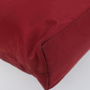 PRADA Tote Bag Nylon Silver Red Auth 170463-14