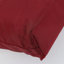 PRADA Tote Bag Nylon Silver Red Auth 170463-16