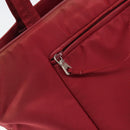 PRADA Tote Bag Nylon Silver Red Auth 170463-18