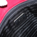 PRADA Tote Bag Nylon Silver Red Auth 170463-10