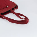 PRADA Tote Bag Nylon Silver Red Auth 170463-7