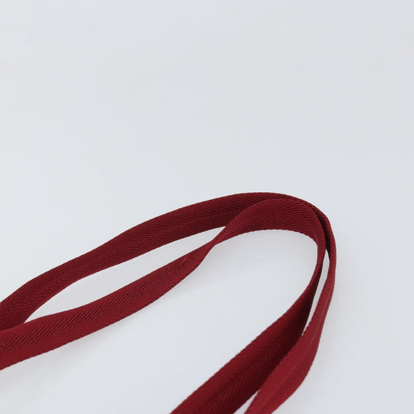 PRADA Tote Bag Nylon Silver Red Auth 170463