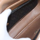 Christian Dior Honeycomb Canvas Shoulder Bag PVC Black Gold Auth 170469-12
