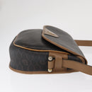 Christian Dior Honeycomb Canvas Shoulder Bag PVC Black Gold Auth 170469-3