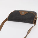 Christian Dior Honeycomb Canvas Shoulder Bag PVC Black Gold Auth 170469-6