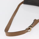 Christian Dior Honeycomb Canvas Shoulder Bag PVC Black Gold Auth 170469-7