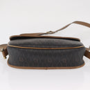Christian Dior Honeycomb Canvas Shoulder Bag PVC Black Gold Auth 170469-5
